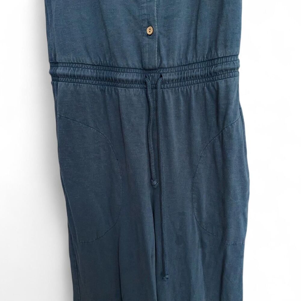 Faherty "Terra" Organic Cotton Jumpsuit in Slate Blue Size M - Picture 7 of 11